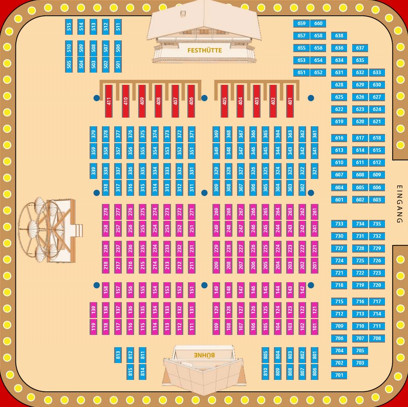 Saalplan & Ticketinformationen
